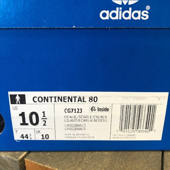 New Adidas Continental 80 Real Lilac White - Picture 6 of 7